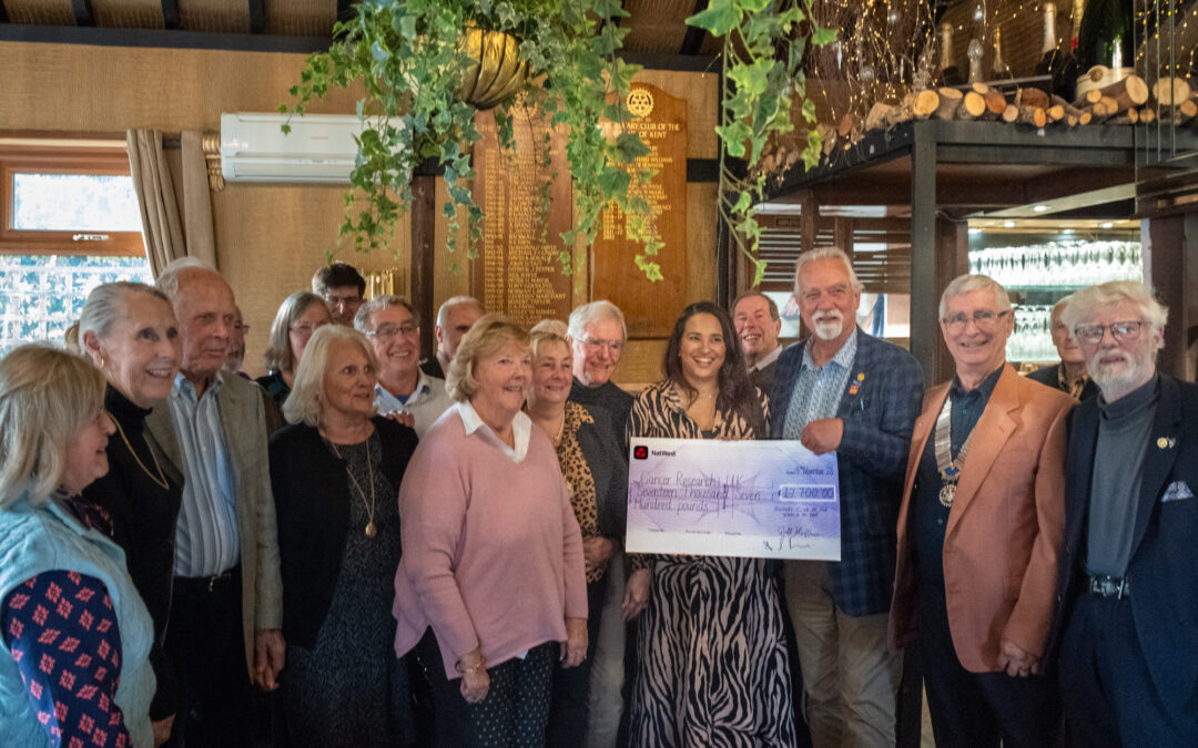 Walk cheque presented at Reunion Lunch