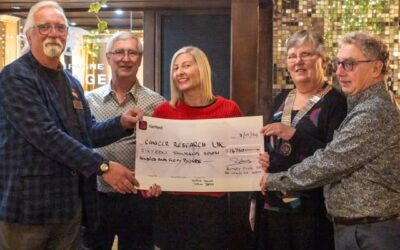 Cancer Research cheque presentation