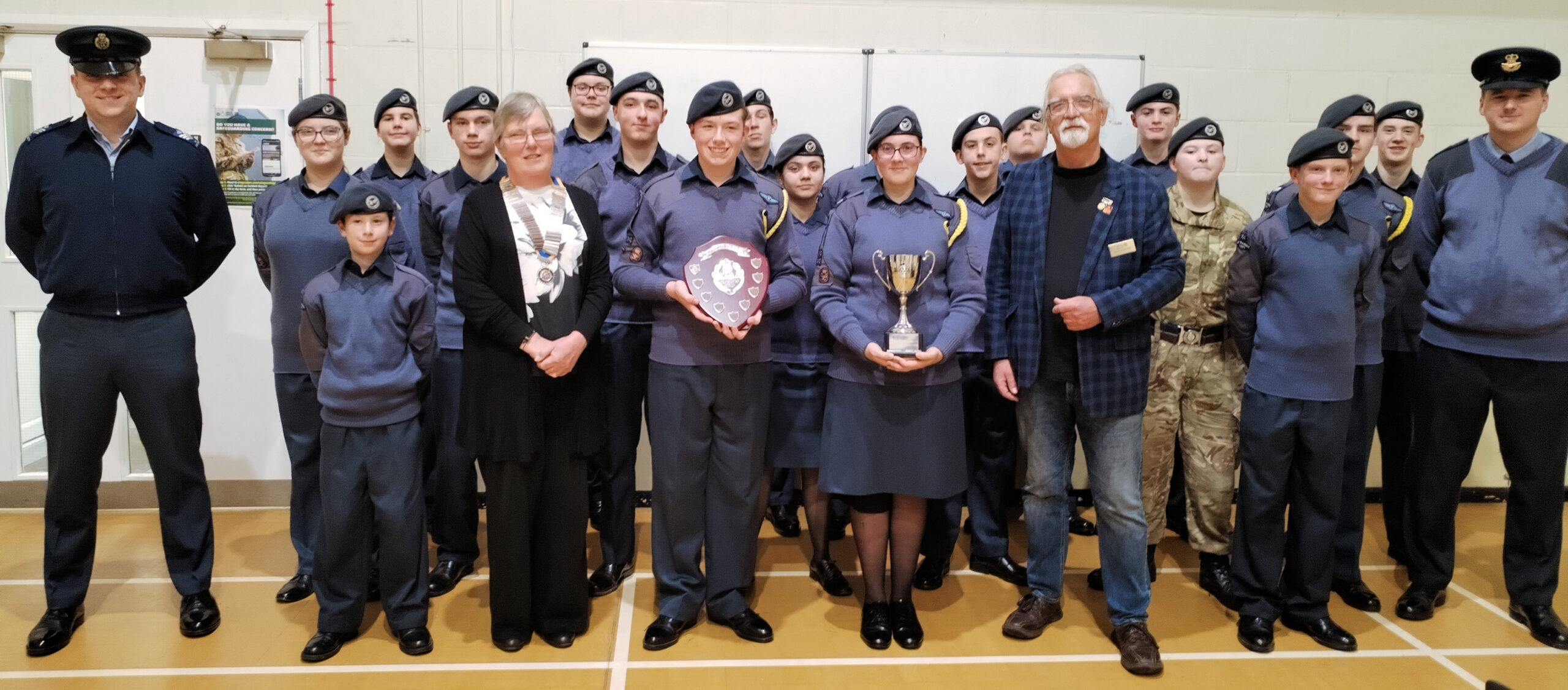 354 Dover Squadron Air Training Corps officers and cadets that participated in the North Downs Walk.