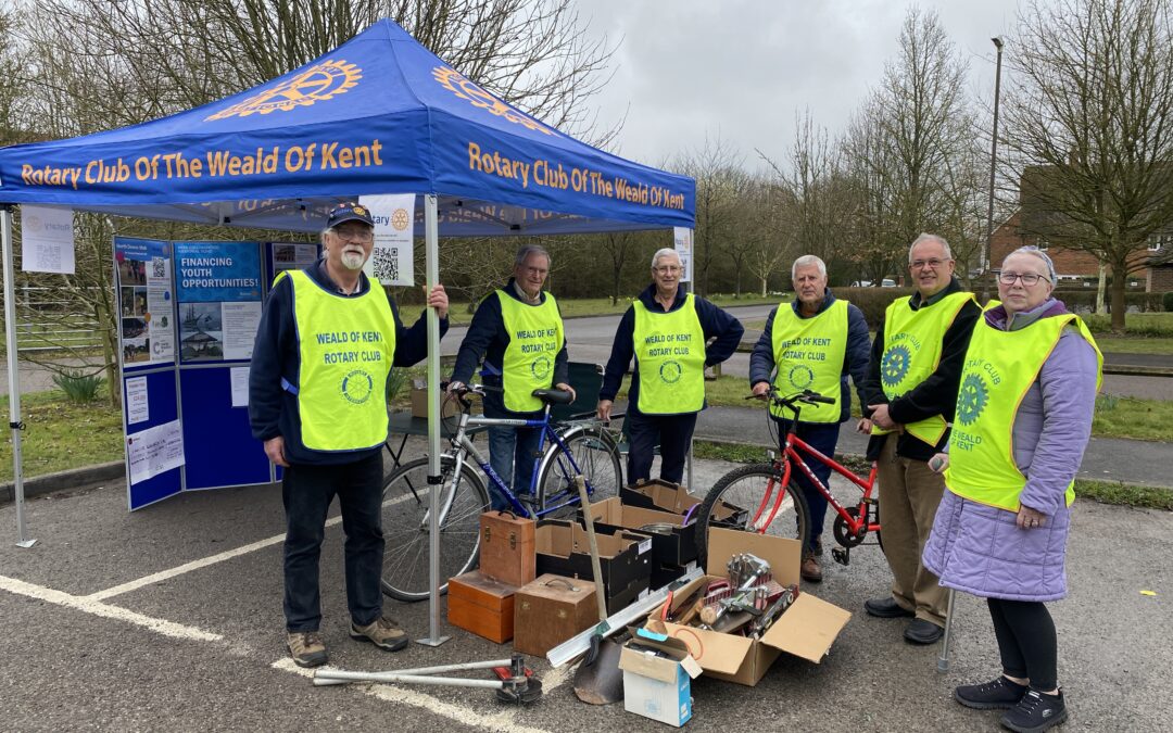 Tools and 66 bikes collected in Lenham