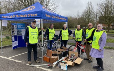 Tools and 66 bikes collected in Lenham